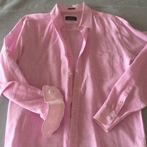 Bugatchi men’s button down linen shirt